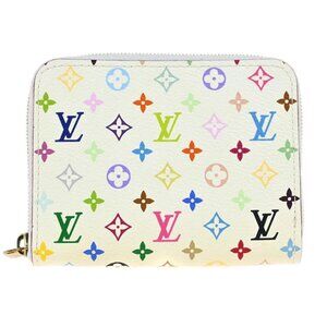 Louis Vuitton White Multicolor Zippy Wallet M93741